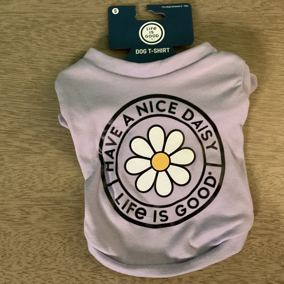 Life is Good Size Small Have a Nice Daisy Graphic Dog Tee - Picture 2 of 5